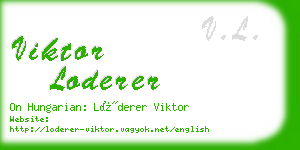 viktor loderer business card